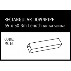 Marley Rectangular Downpipe 65x50mm 3m - MC16